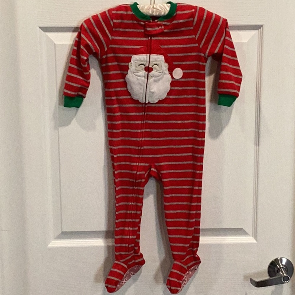 Santa footie pajamas